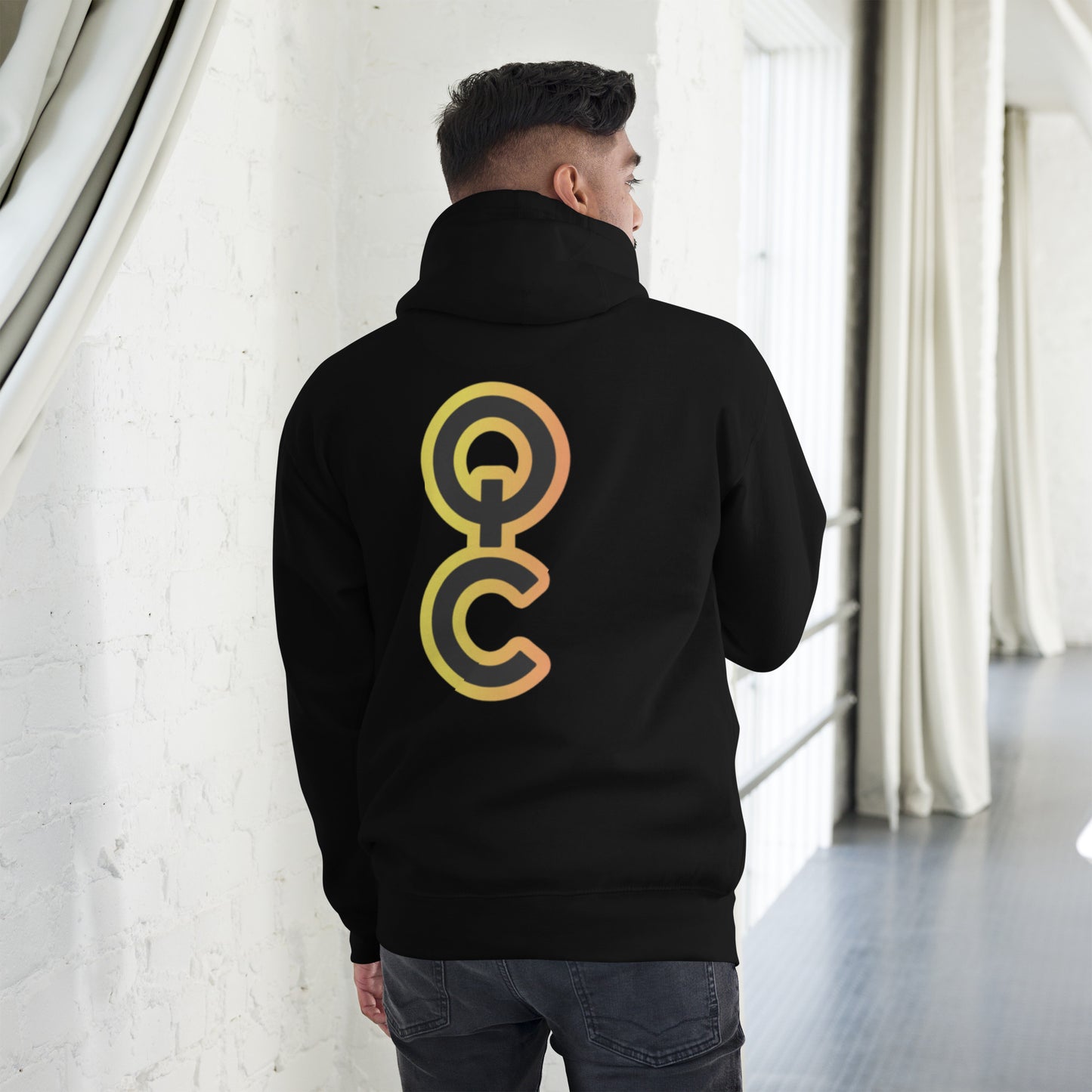 Black Hoodie with GOLD QUIET CONFIDENCE LOGO (Unisex)