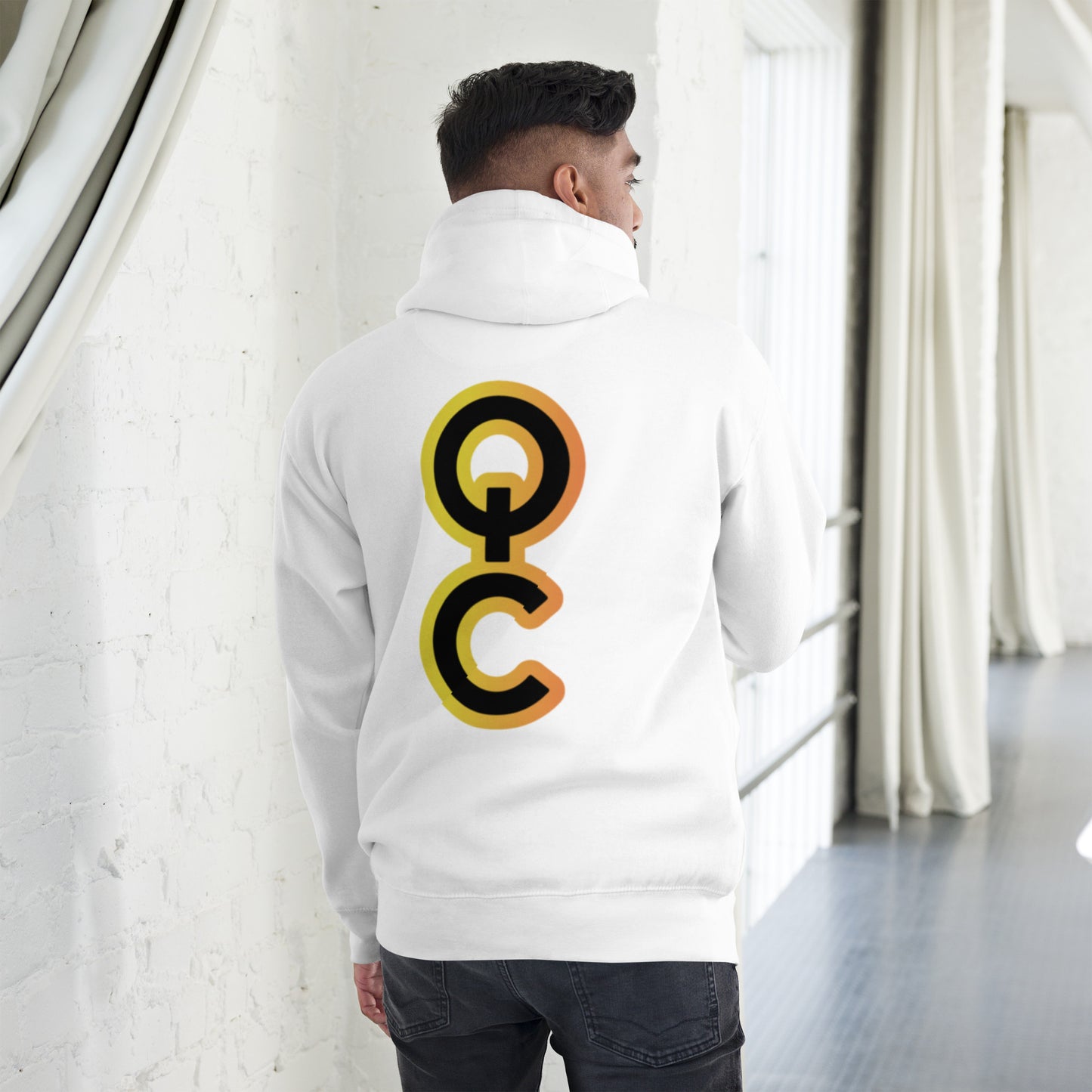White Hoodie with GOLD QUIET CONFIDENCE OG Logo (Unisex)
