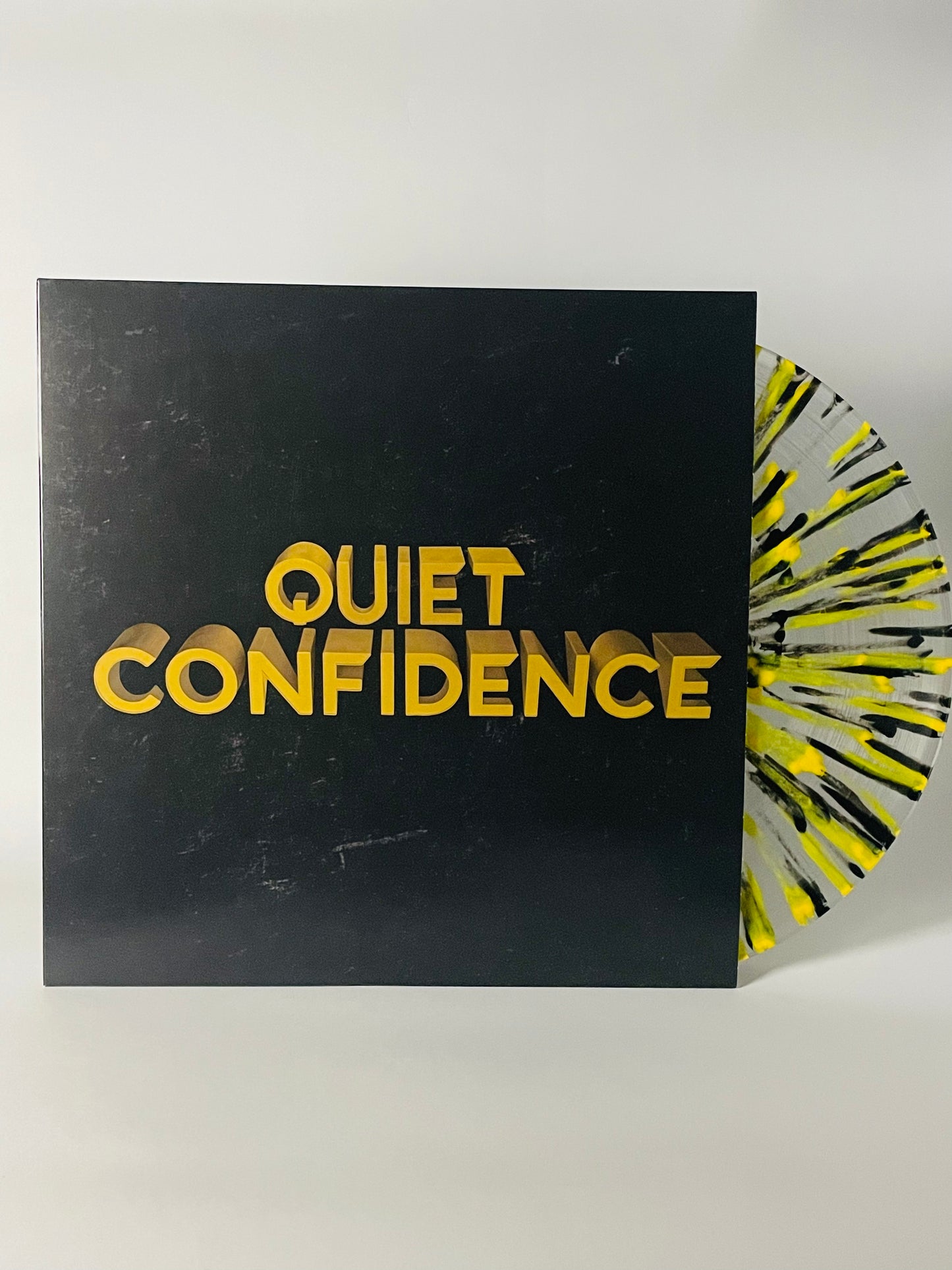 SIGNED VINYL LP COVER*** QUIET CONFIDENCE Self-titled Debut Album on Limited First Edition Black and Yellow Splatter Vinyl LP